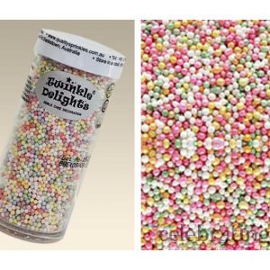 Natural Edible Pearlized Rainbow Non Pareils 100's & 1000's 75g