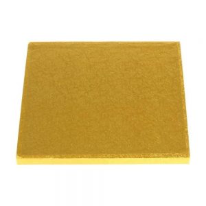 6" Gold Square Masonite Cake Boards - Bulk 10 Pack