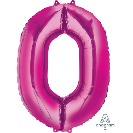 0 Pink Jumbo Foil Balloon