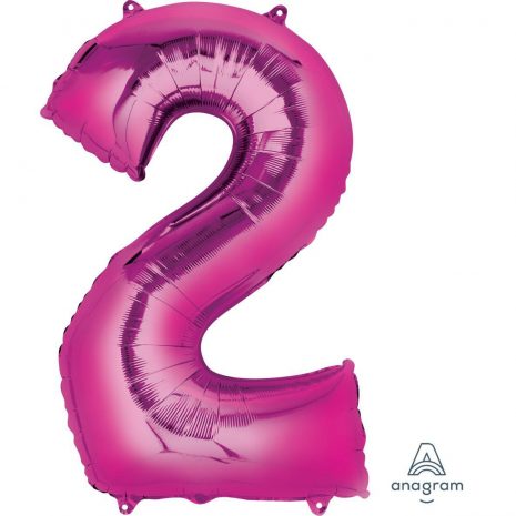 2 Pink Jumbo Foil Balloon