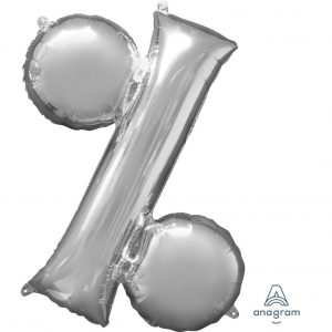 % Silver Jumbo Foil Balloon