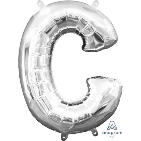 C Silver Jumbo Foil Balloon