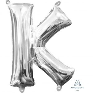 K Silver Jumbo Foil Balloon