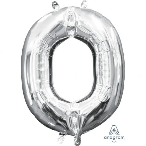 O Silver Jumbo Foil Balloon