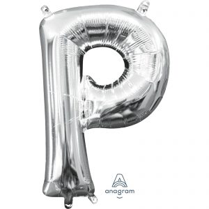 P Silver Jumbo Foil Balloon