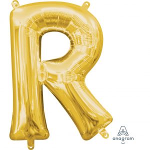 R Gold Jumbo Foil Balloon