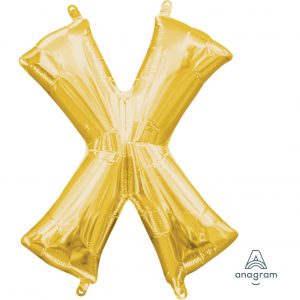 X Gold Jumbo Foil Balloon