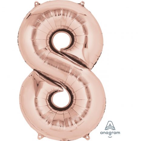 8 Rose Gold Jumbo Foil Balloon