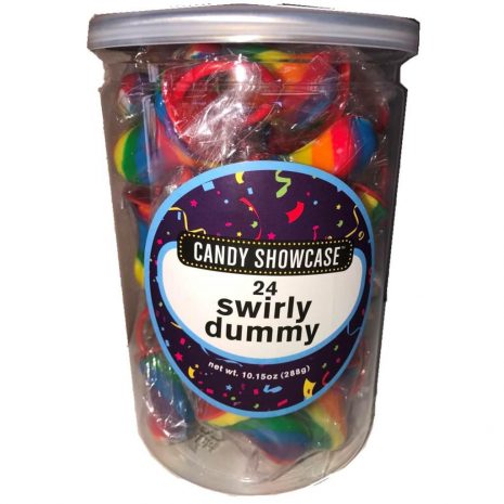 Rainbow Dummy Lollipops - 24 Pack