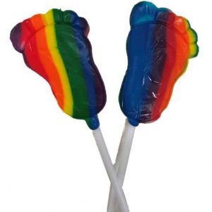 Rainbow Foot Lollipops - 24 Pack