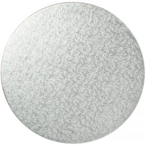 15" Silver Round Cardboard Cake Boards - Bulk 10 Pack