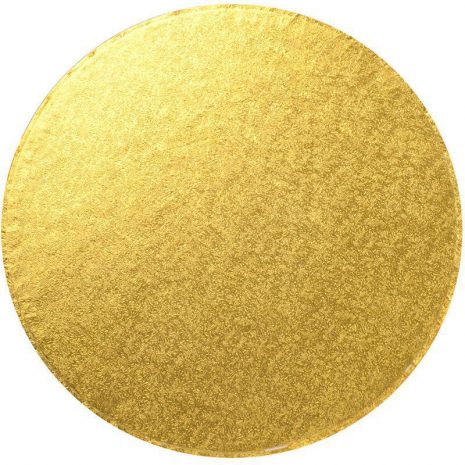 15" Gold Round Cardboard Cake Boards - Bulk 10 Pack