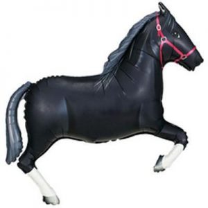 42" Black Horse Supershape Foil Balloon