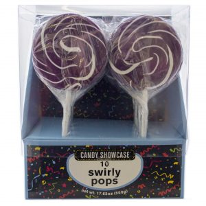 Purple Large Swirly Lollipops - 10 Pack