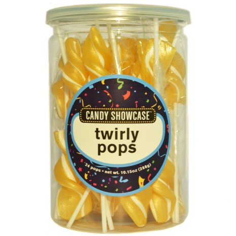 Gold Twirly Lollipops - 24 Pack