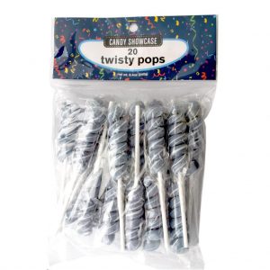 Silver Twisty Lollipops - 20 Pack