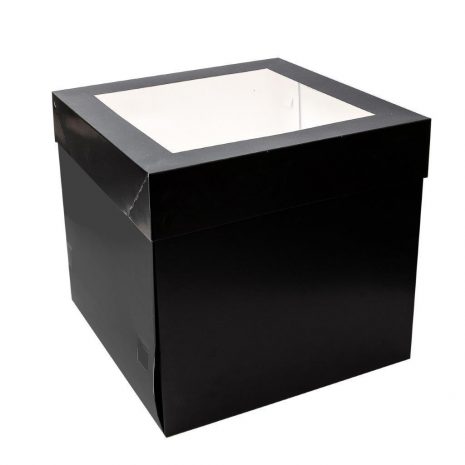 10"x10"x10" Black Cake Box - Bulk 10 Pack