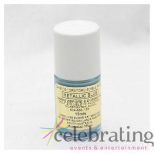 Cake Decorators Metallic Blue Edible Paint 15ml