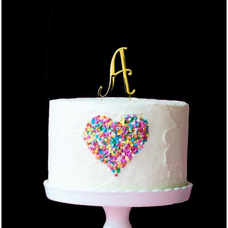 GOLD Cake Topper (7cm) - LETTER A