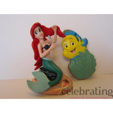 Ariel The Little Mermaid Party Cake Topper 2pk