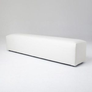 White Rectangle Ottoman