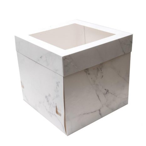 12"x12"x12" Marble Cake Box