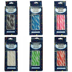 Silver Candy Sticks - 25 Pack