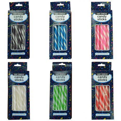 Silver Candy Sticks - 25 Pack