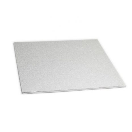 19" Silver Square Masonite Cake Boards - Bulk 10 Pack